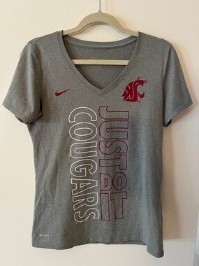 Nike Dri-Fit Gray Cougars 'Just Do It' V-Neck Tee